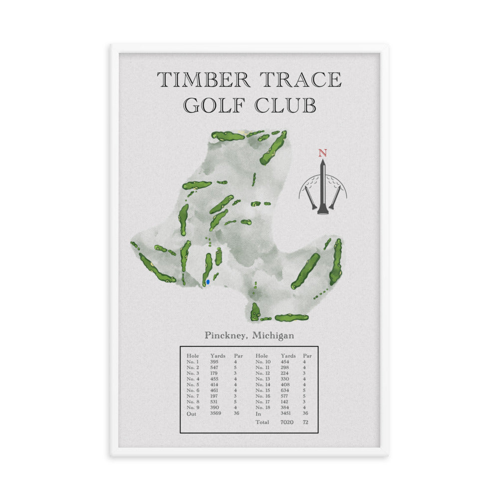 Timber Trace Golf Club, Michigan - Golf Course Print - PARZ ONLY GOLF PRINTS