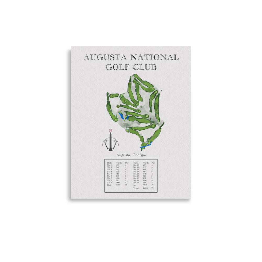 Augusta National Golf Club, Georgia - Golf Course Print - PARZ ONLY GOLF PRINTS