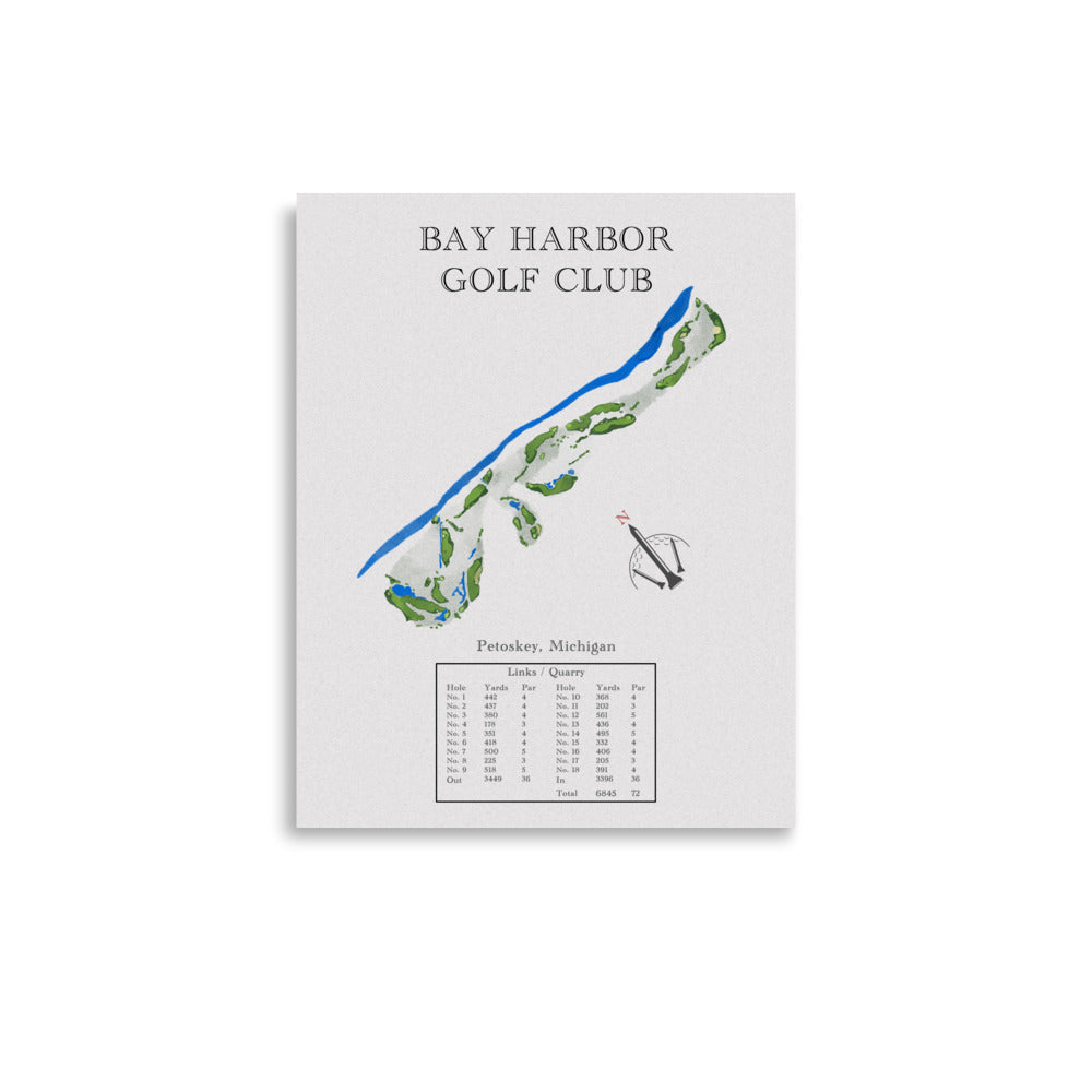 Bay Harbor Golf Club, Michigan - Golf Course Print - PARZ ONLY GOLF PRINTS
