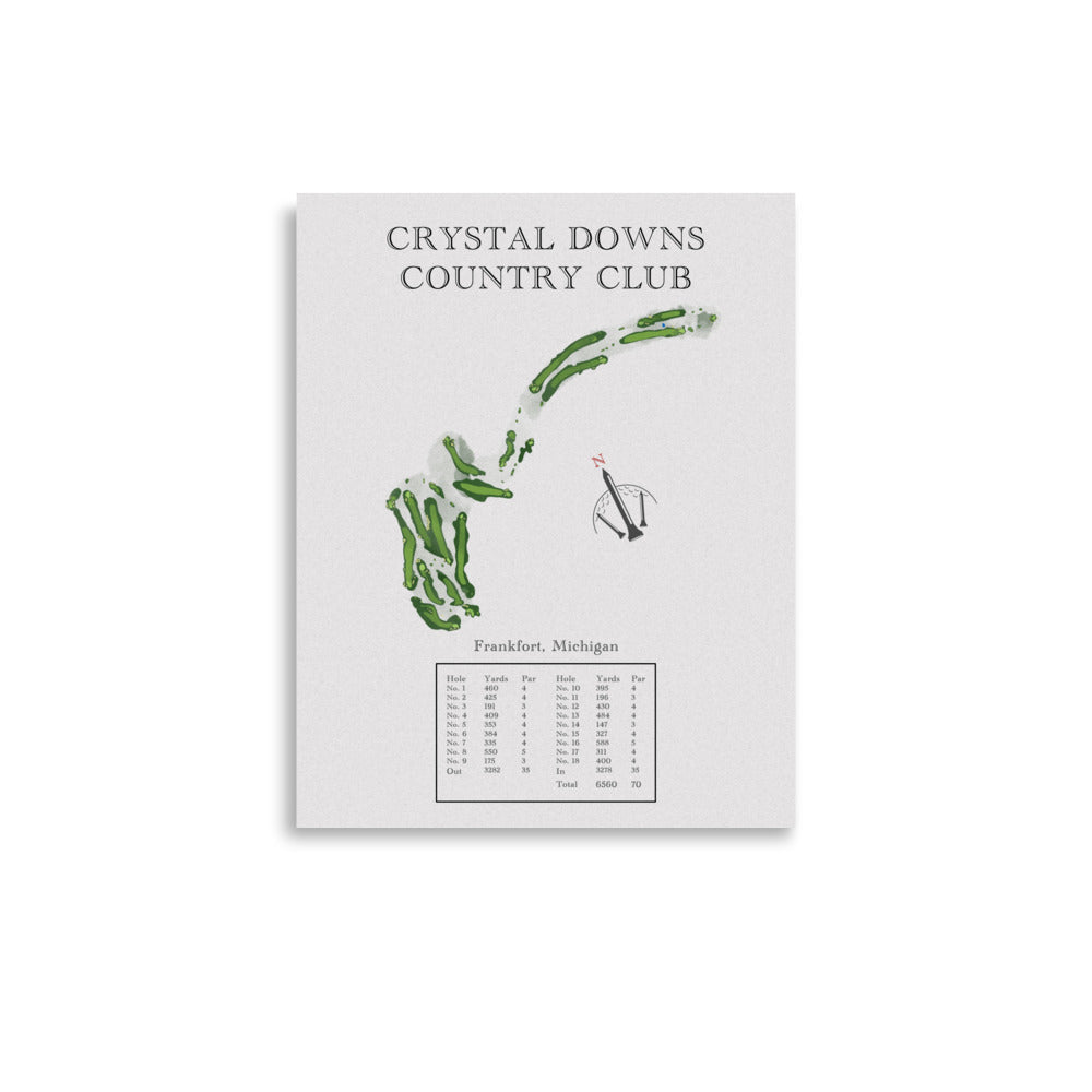 Crystal Down Country Club, Michigan - Golf Course Print - PARZ ONLY GOLF PRINTS