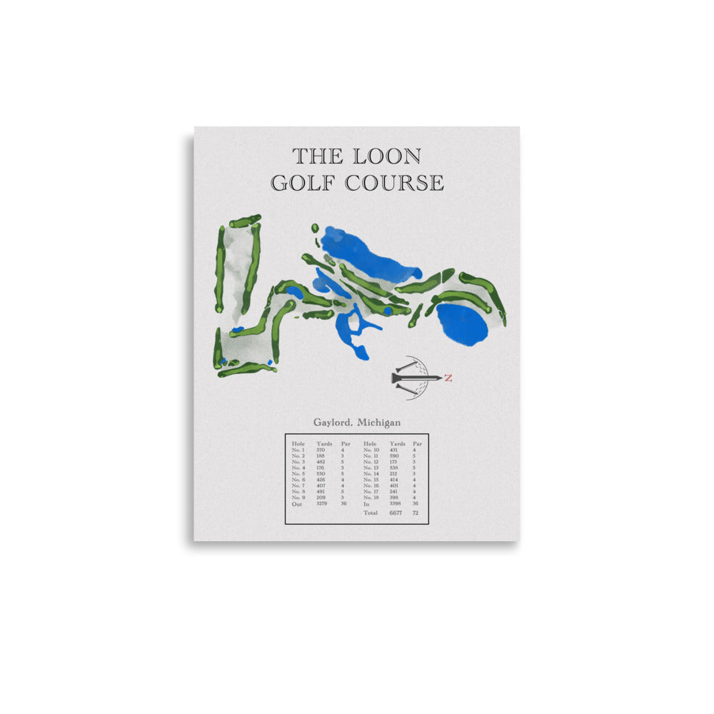 The Loon Golf Course, Michigan - Golf Course Print - PARZ ONLY GOLF PRINTS