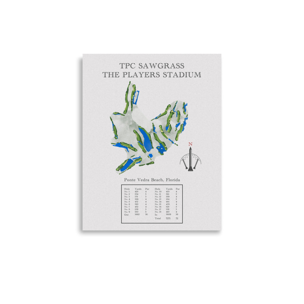 TPC Sawgrass The Players Stadium, Florida - Golf Course Print - PARZ ONLY GOLF PRINTS