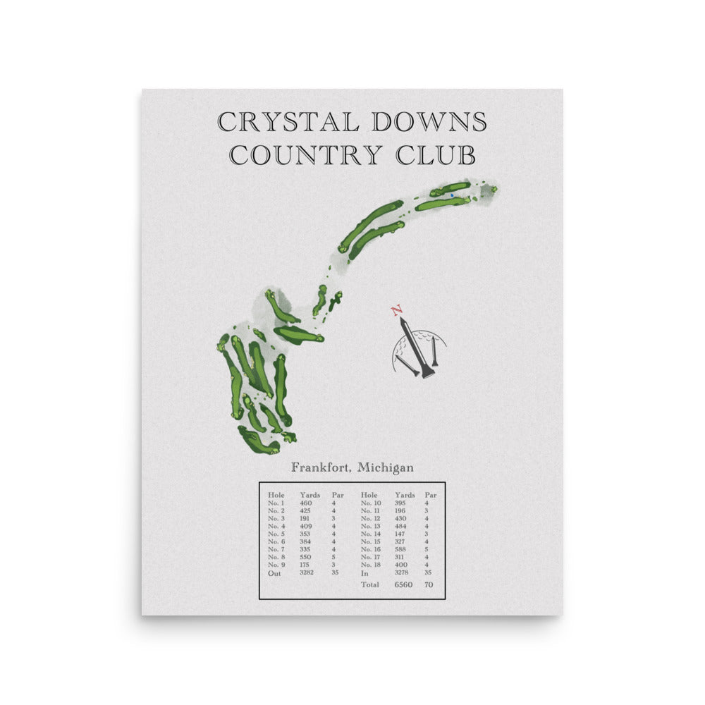 Crystal Down Country Club, Michigan - Golf Course Print - PARZ ONLY GOLF PRINTS