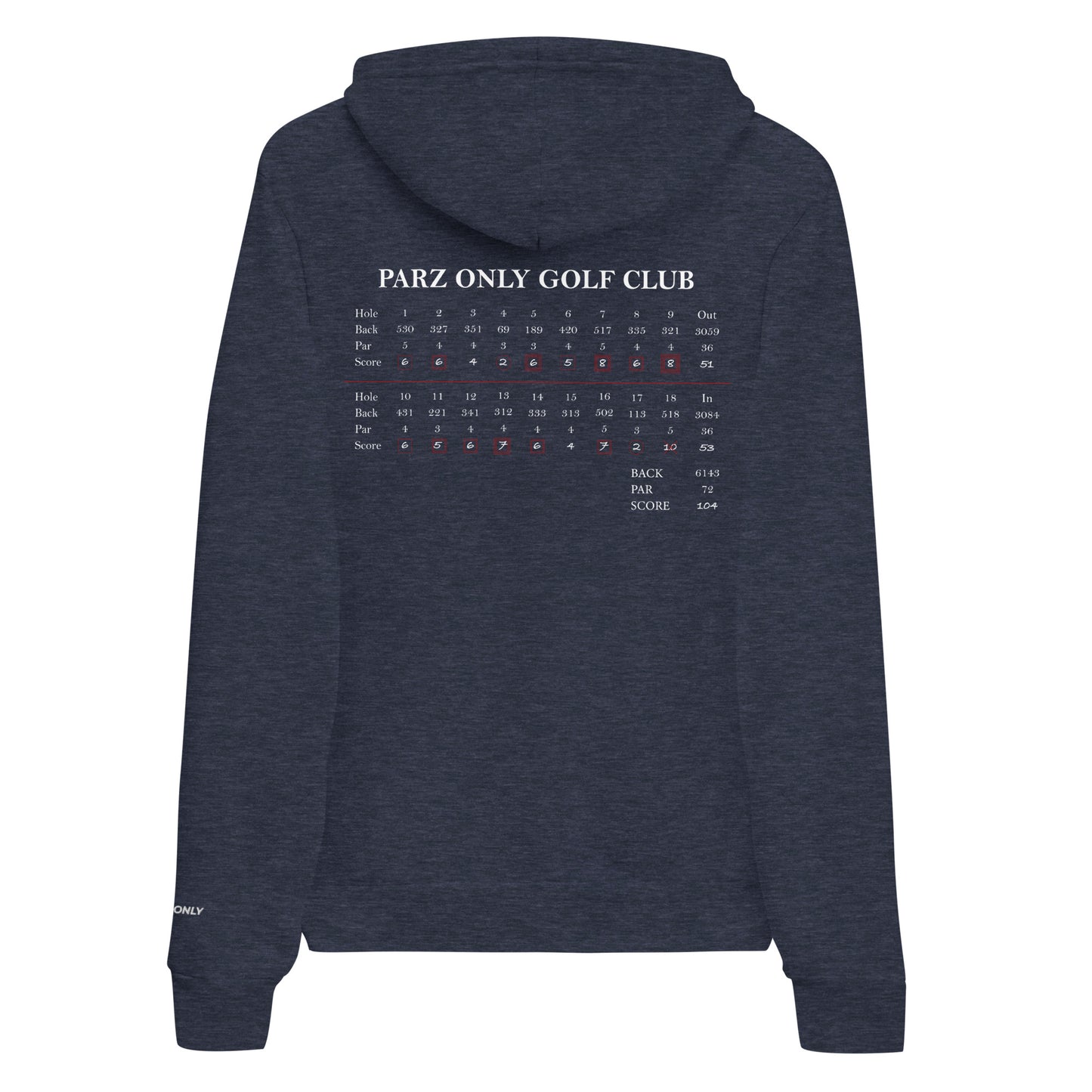 Ouch. Scorecard Bella + Canvas Hoodie - PARZ ONLY GOLF PRINTS