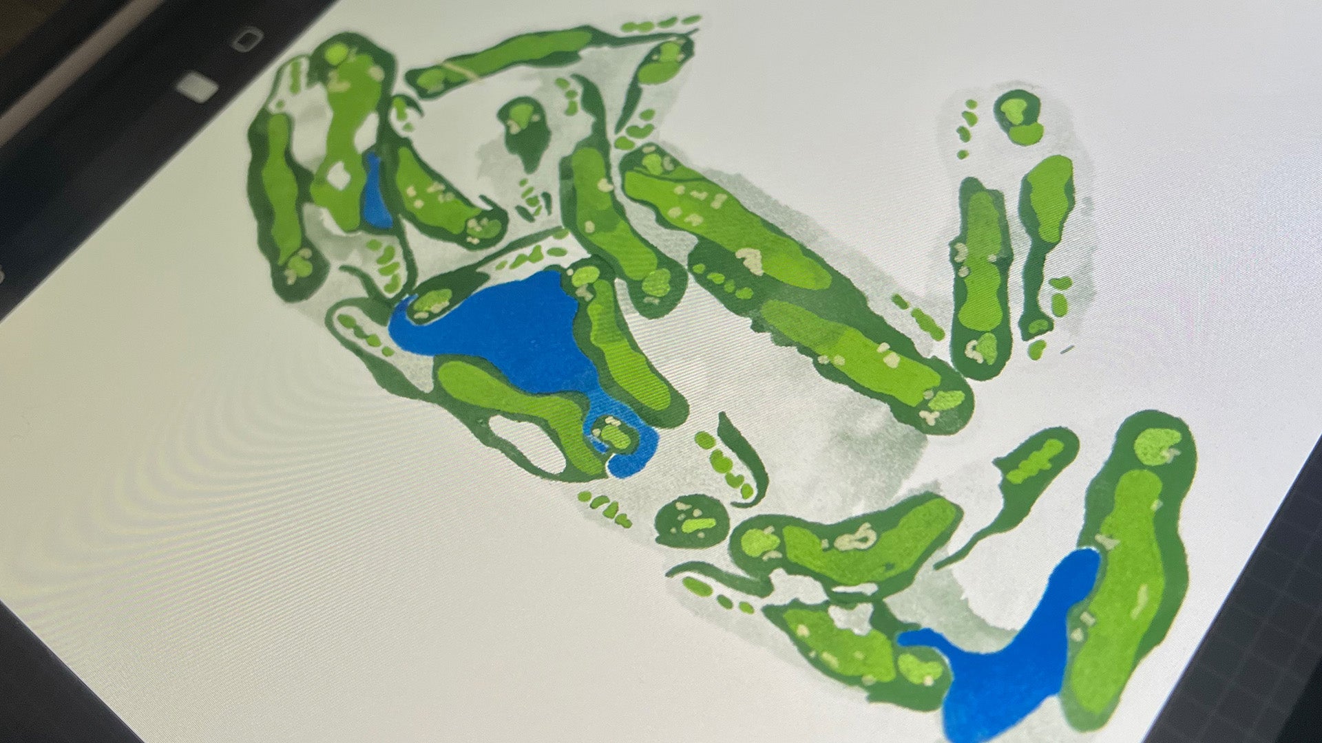 iPad view of designing a golf course print