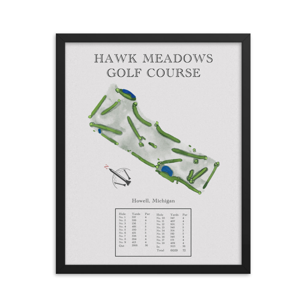 Hawk Meadows Golf Course, Michigan - Golf Course Print