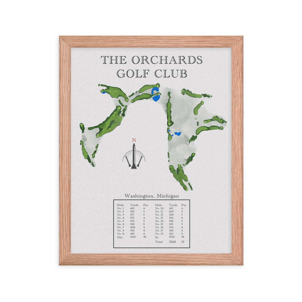 The Orchards Golf Club, Michigan - Golf Course Print - PARZ ONLY GOLF PRINTS