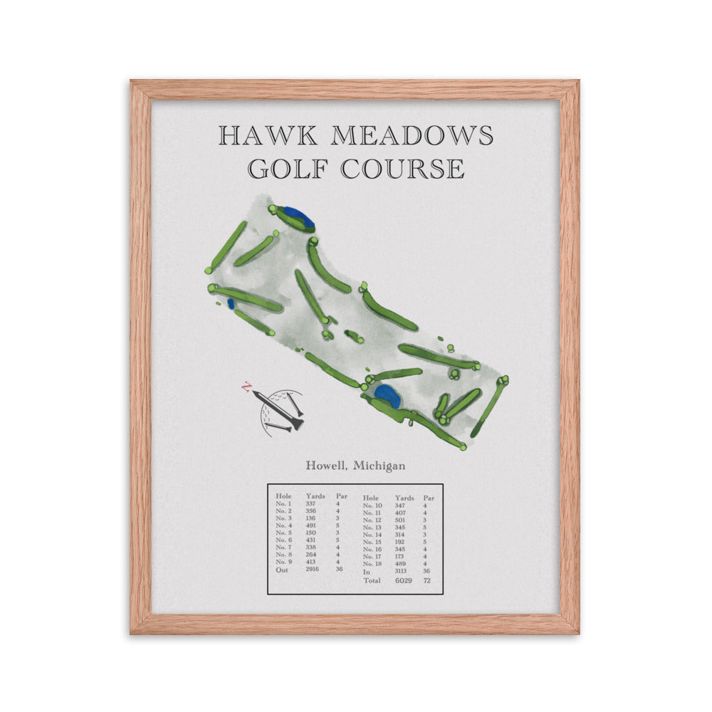 Hawk Meadows Golf Course, Michigan - Golf Course Print