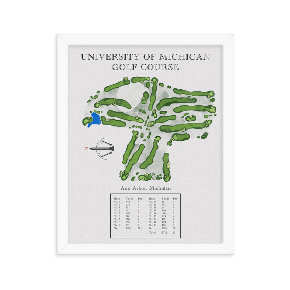 University of Michigan Golf Course, Michigan - Golf Course Print