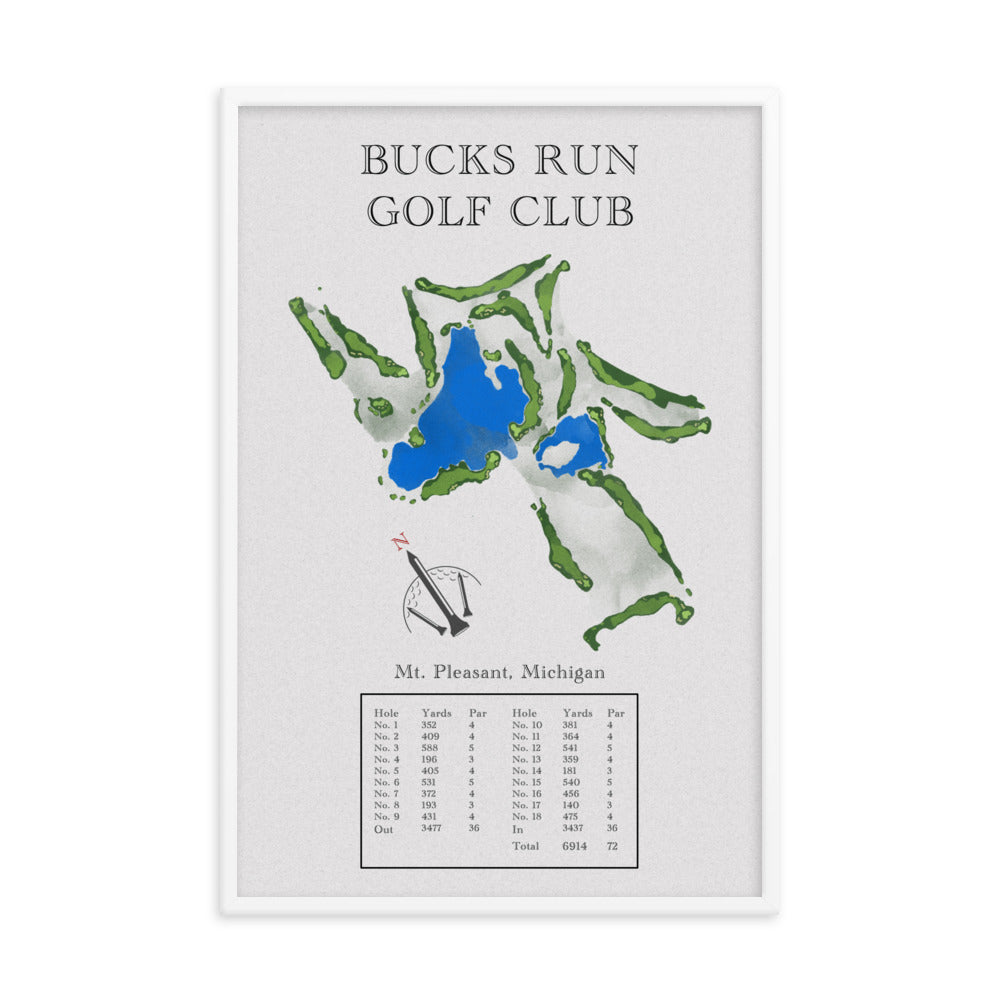 Bucks Run Golf Club, Michigan - Golf Course Print