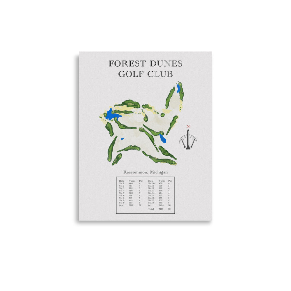 Forest Dunes Golf Club, Michigan - Golf Course Print