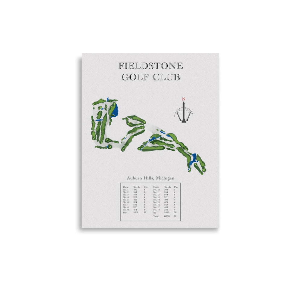 Fieldstone Golf Club, Michigan - Golf Course Print