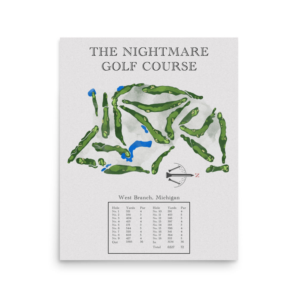 The Nightmare Golf Course, Michigan - Golf Course Print