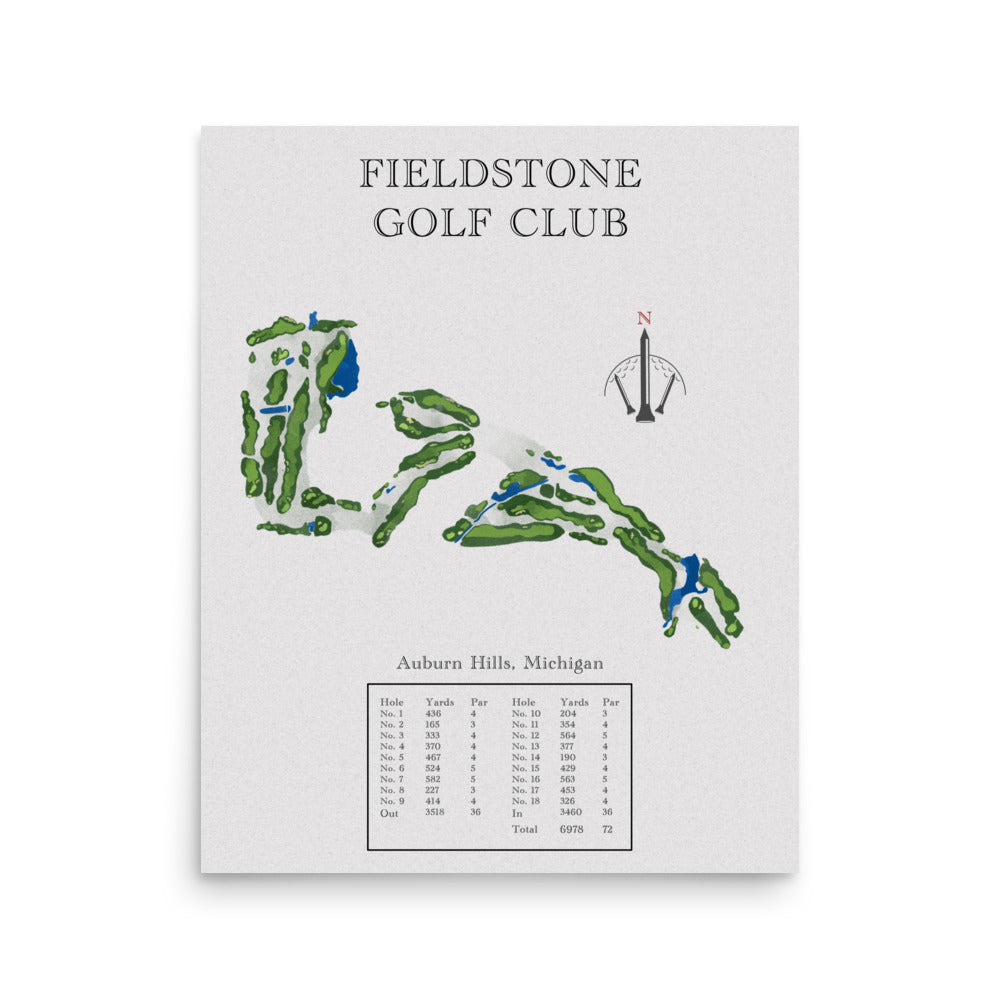 Fieldstone Golf Club, Michigan - Golf Course Print