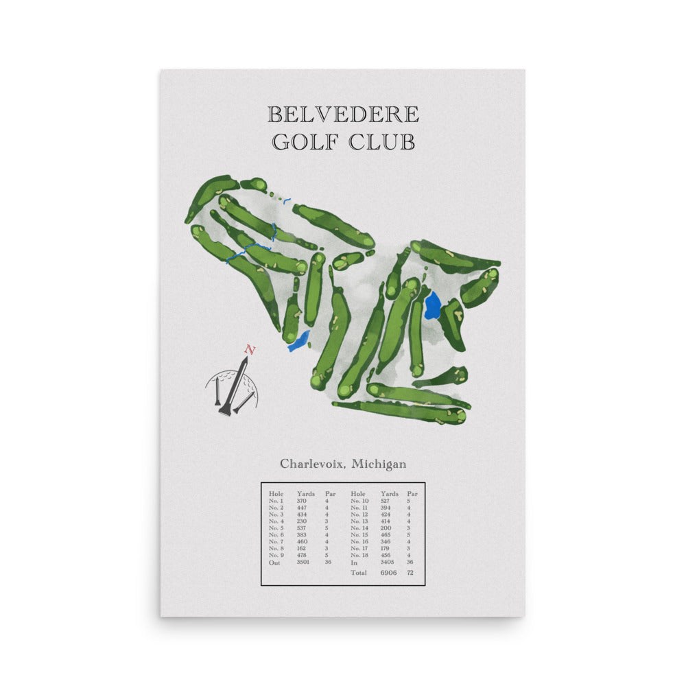 Belvedere Golf Club, Michigan - Golf Course Print